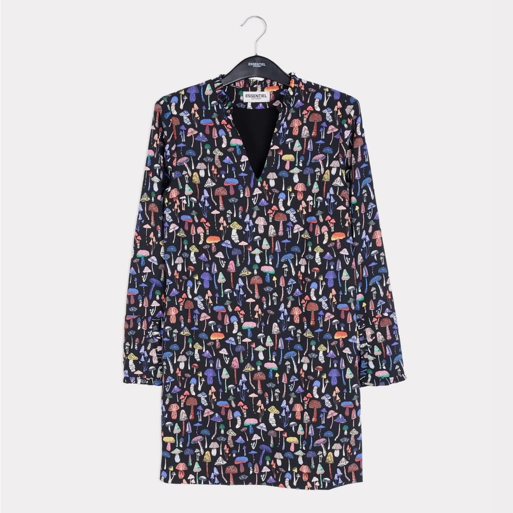 ESSENTIEL ANTWERP MUSHROOMS PRINT DRESS